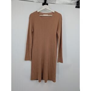 Paper Crown Anthropologie Wool Blend Long Sleeve Sweater Dress Large Career **